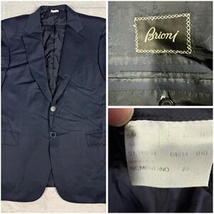 Brioni Mens 44R Wool Navy Blue Blazer Suit Coat Metal Buttons Made in Italy*****